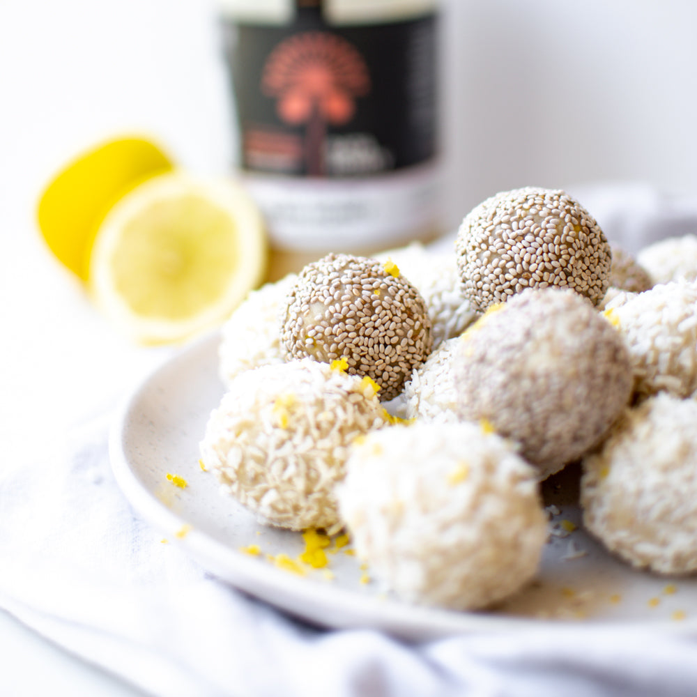 CHIA + HONEY + LEMON BLISS BALLS