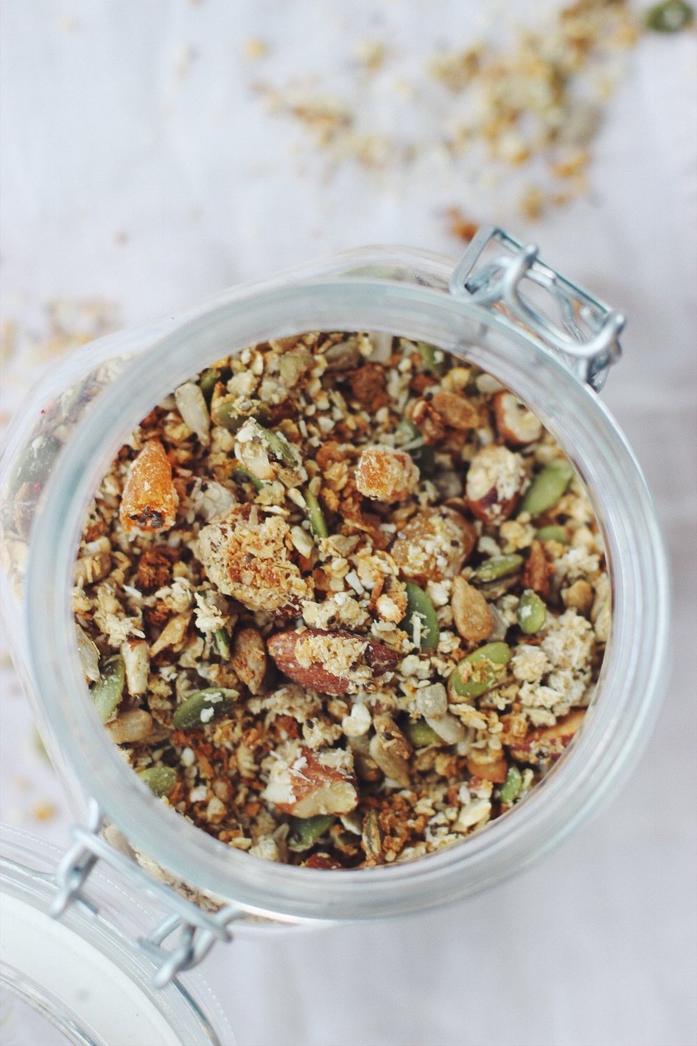 CHIA, TAHINI, CHAI + ORANGE GRANOLA